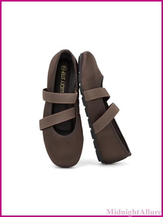 Shoes - Mary Jane Flats Satin Elastic Strap Comfort Ballerina Shoes
